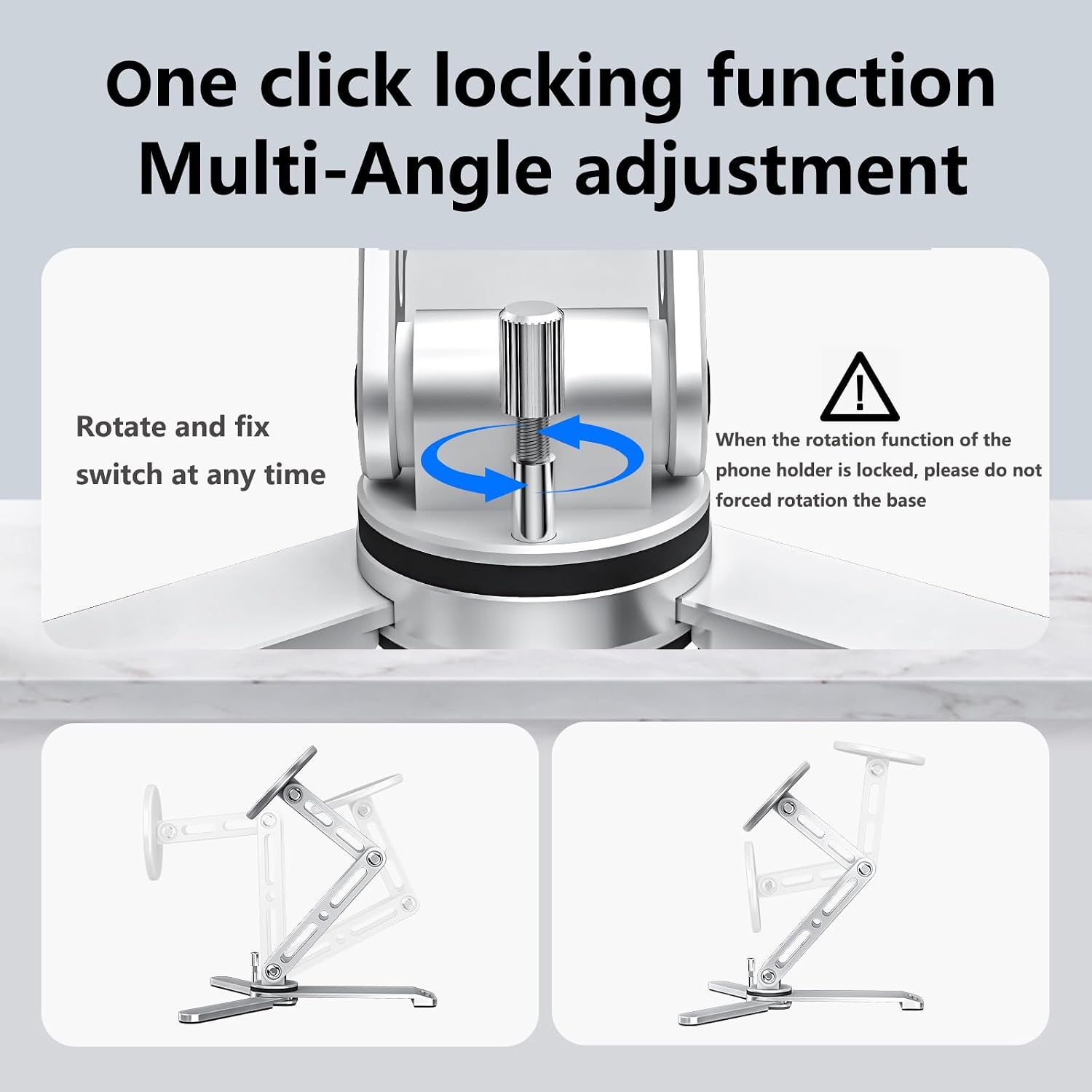 Magnetic Phone Tripod Stand with Anti Slip Silicone,Height Adjustable,360° Rotating Phone Holder,Portable Tablet Stand,Foldable ipad Holder for Tablets&Phones MagSafe Accessories
