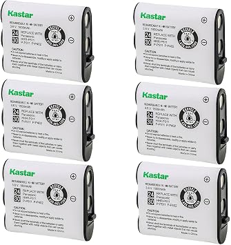 Kastar 6-Pack Battery Replacement for Panasonic PQPP511SVC PPQT22418ZA SANYO GES-PCF10 GESPCF10 I5867 AT&T 104 Energizer ER-P511 Lenmar CB0511 Dantona BAT-511 PP511 SJB1132 SJB3192