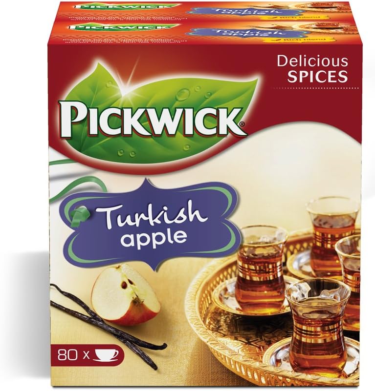 Pickwick Turkish Apple, 20 Tea Bags Per Packages, (Pack of 4)