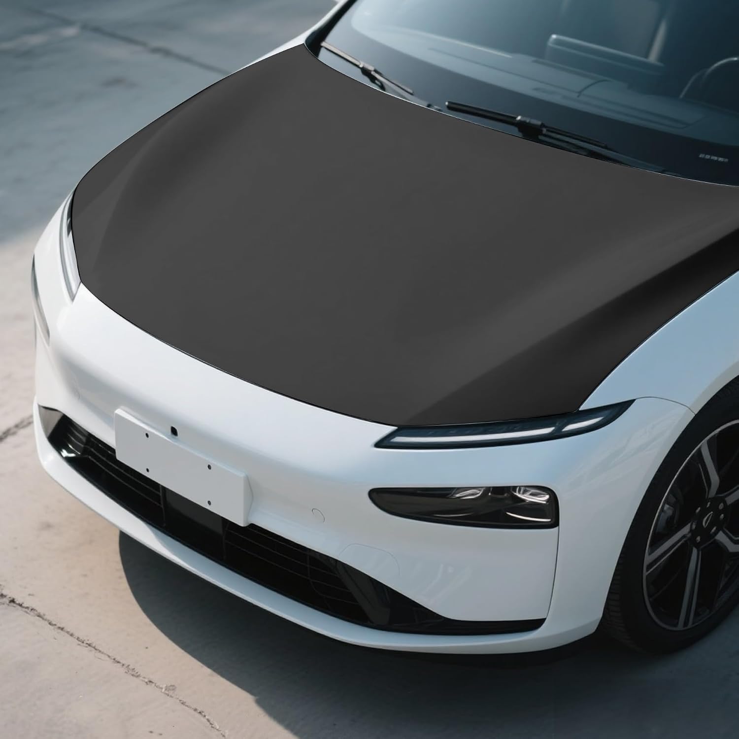 Black Car Hood Cover, Universal Fit for Car, SUV, or Van | 4X5 Ft Polyester Elastic Fabrics