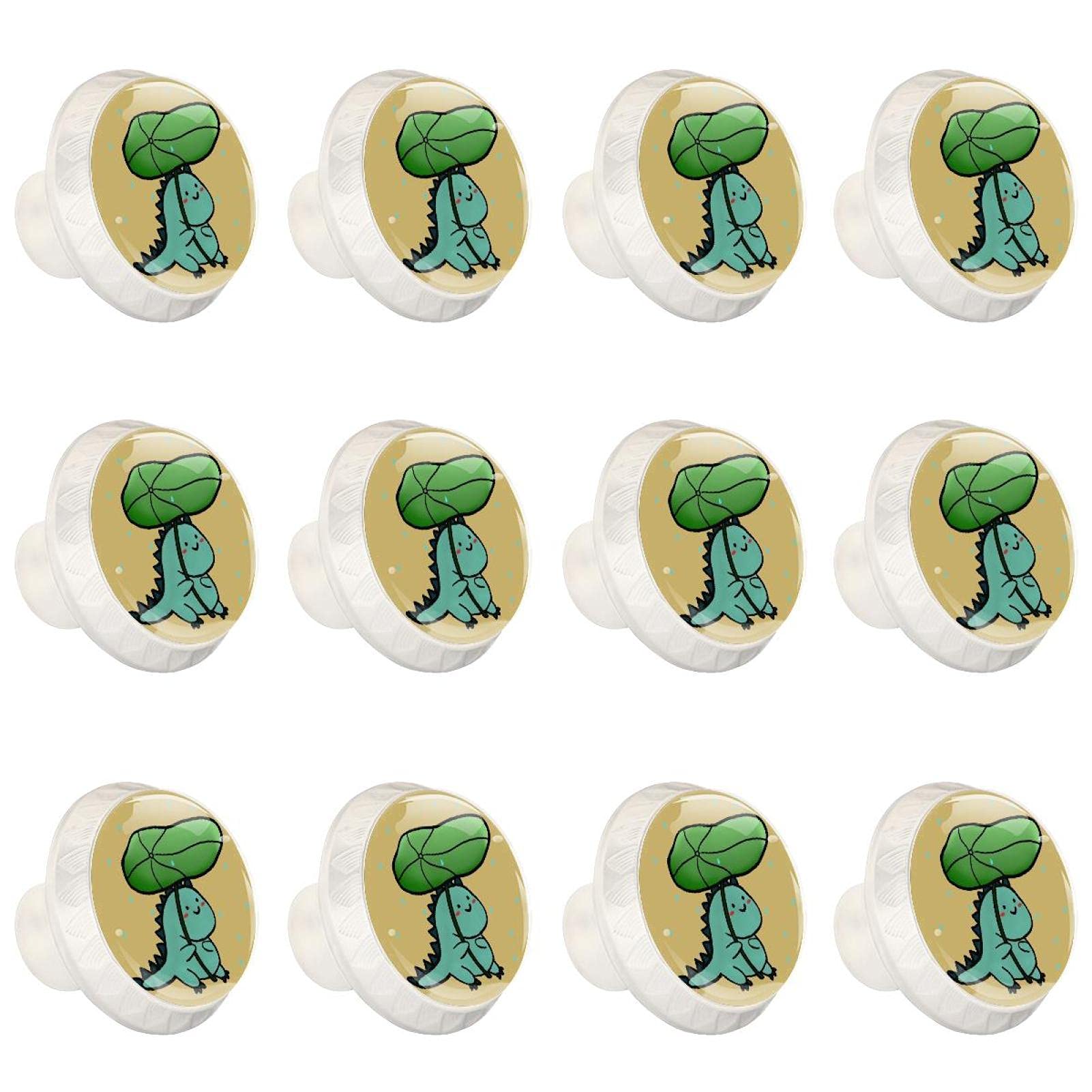 Boutons d'armoires de cuisine motif dinosaure pour commode enfant x12