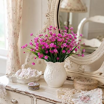 Bouquet Gypsophila Artificial Flowers Baby Breath Flowers Artificial Fake Gypsophila for DIY Wedding Bouquet Party Table Centerpieces Flower Arrangements and Home Decor 3916