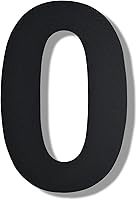 Vista 1 de BetLight Números de casa modernos, 10 pulgadas de alto, de acero inoxidable, flotante, número de dirección de casa para exteriores/negro/número 0