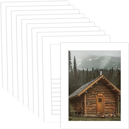 Miniatura 49 de MBC MAT BOARD CENTER, Paquete de 5 paspartús negros de 4x6 para fotos de 3x5, corte biselado, libre de ácido, grosor de 4 capas