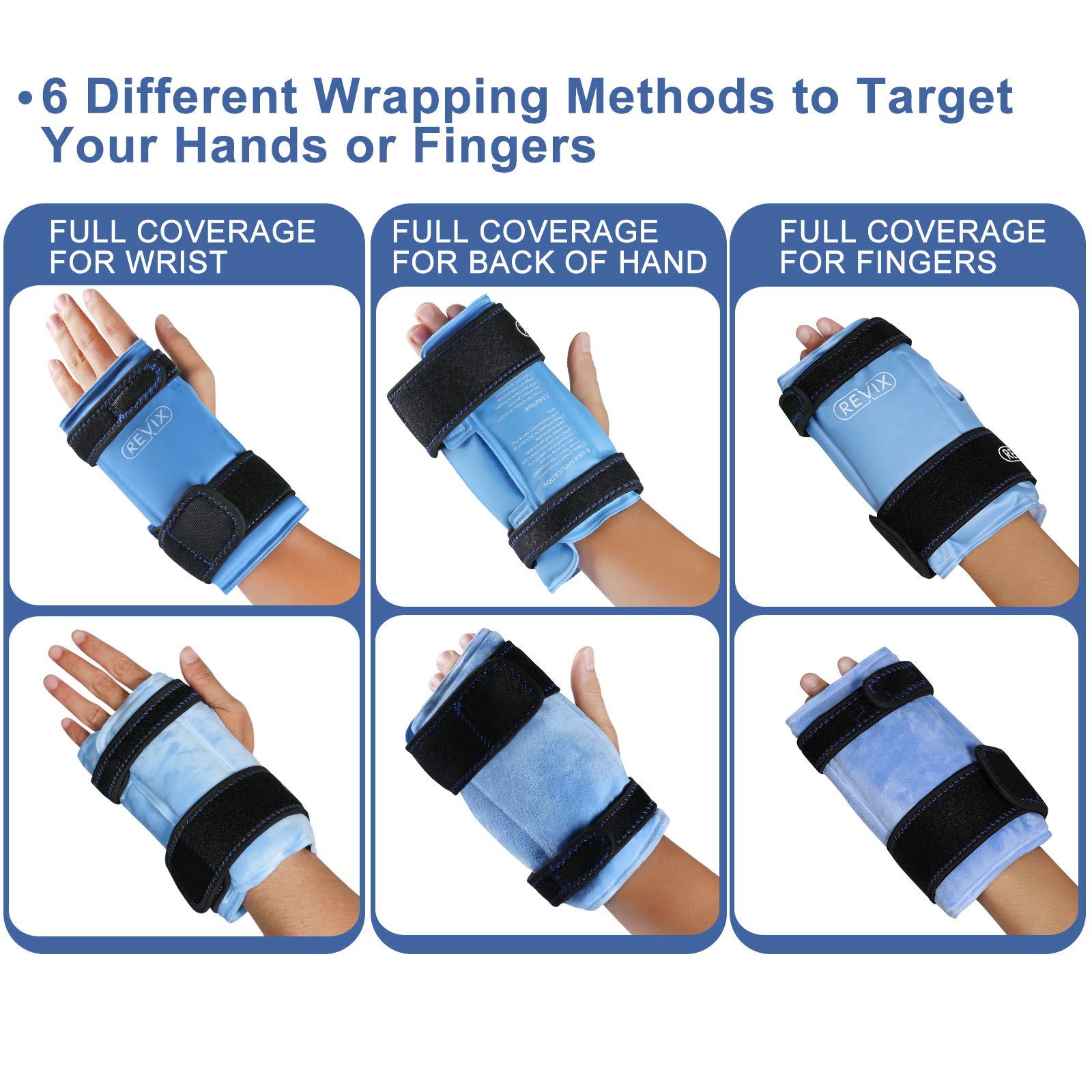 Buy REVIX Wrist Ice Pack Wrap for Carpal Tunnel Relief, Reusable Gel