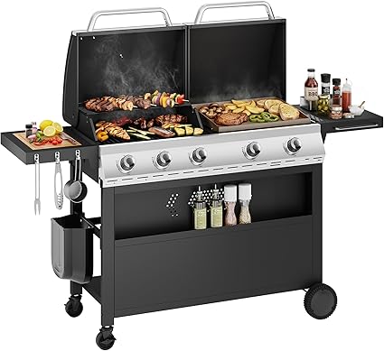 Sophia & William Propane Gas Grill and Griddle Combo with