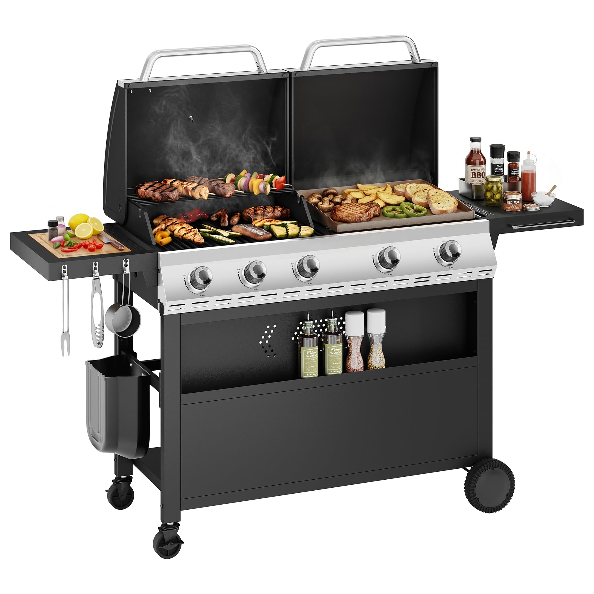Sophia & William Propane Gas Grill and Griddle Combo