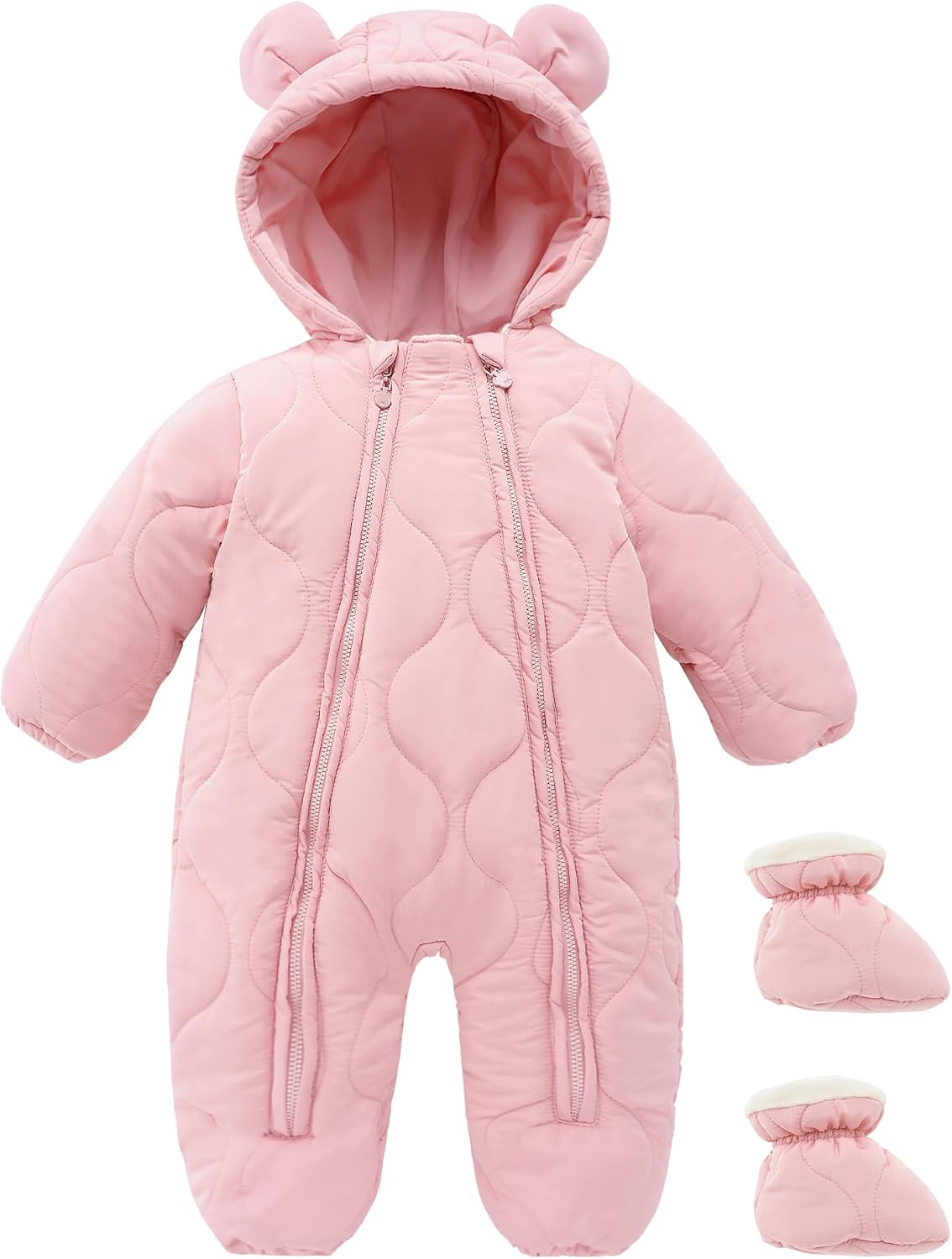 Happy Cherry Baby Snowsuit Down Jacket Infant Hooded Romper Jumpsuit Newborn Boy Girl Winter Bodysuits
