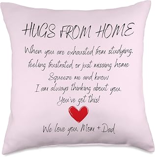 Hugs from Home College Dorm Room Decor Throw Pillow Daughter Throw Pillow