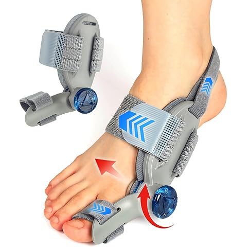 Bunion Corrector for Women Big Toe – Adjustable Knob for Angle Correction, Soft Gel...