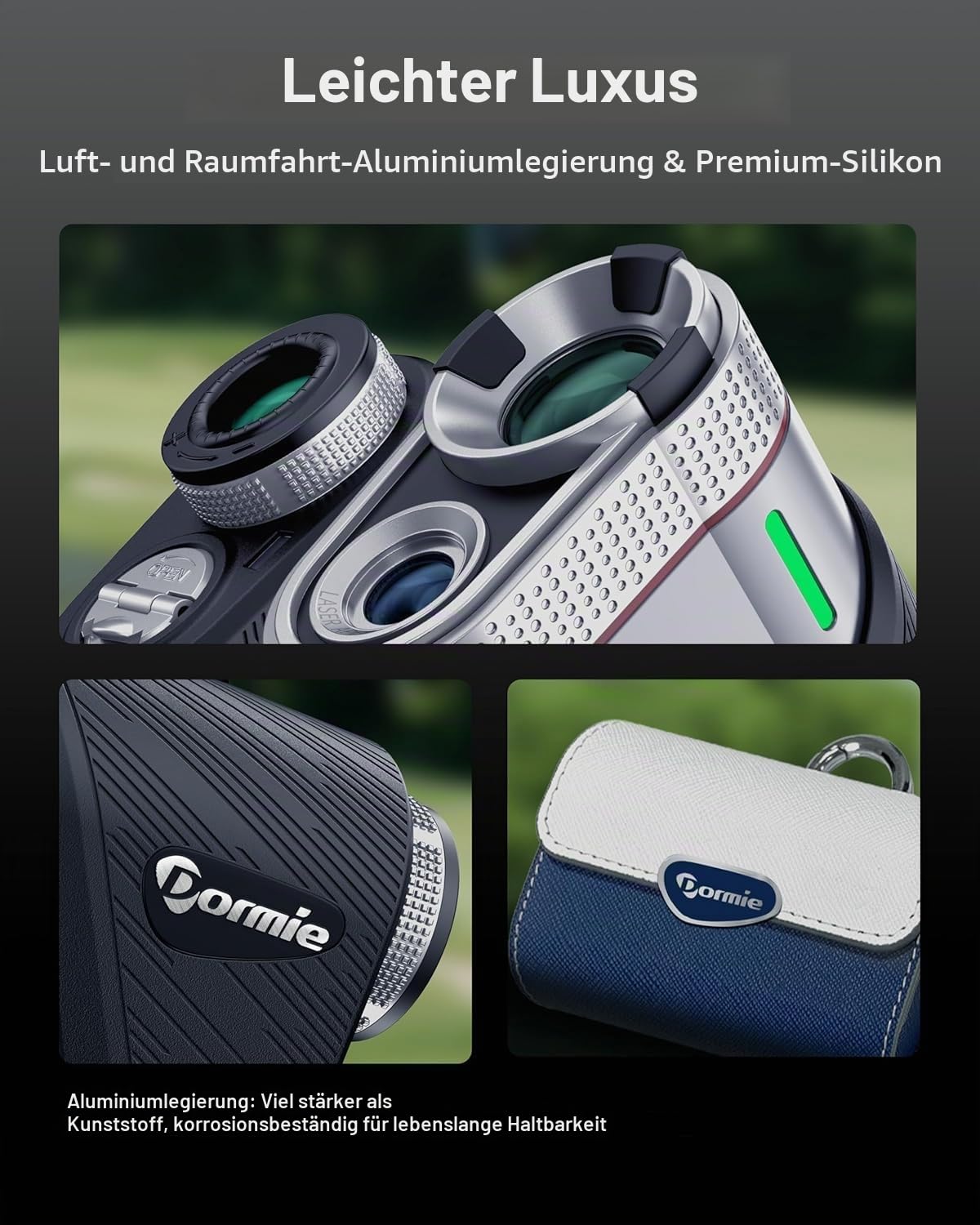 Dormie T100 Golf Laser Entfernungsmesser mit Steigung 800 Yards Aluminium Legierung Fahnenlock Vibration 7X Vergrößerung Magnet