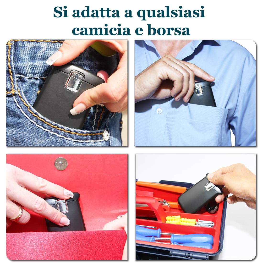 EasY Magnifier Lente di Ingrandimento Tascabile per Lettura 3.0X 300% con Luce LED; Lenti d'ingrandimento Professionale; Lentino Ricambio, Regalo per Anziani