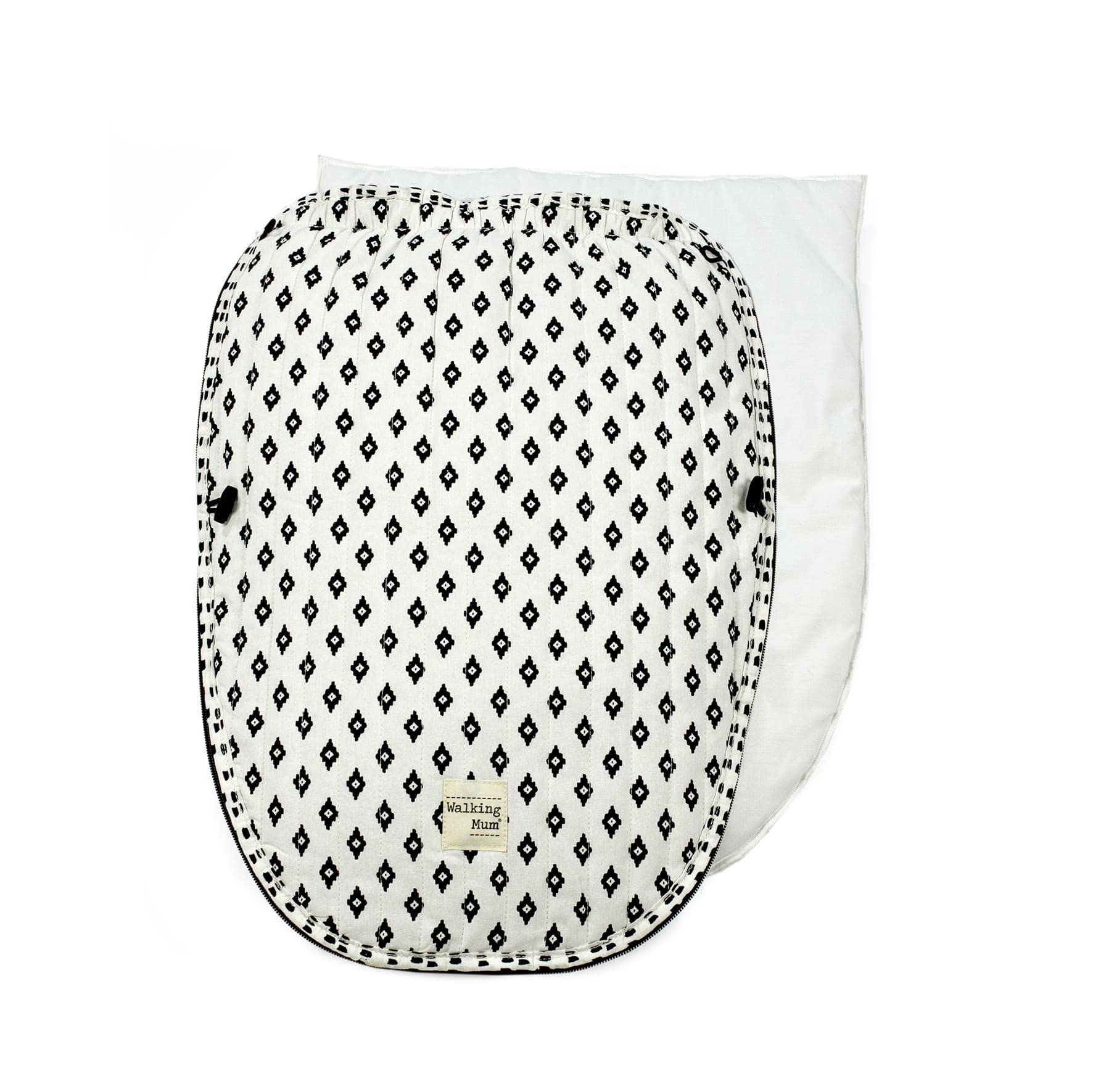 Sacco a cucù 2 in 1 Walking Mum Boho Chic, Bianco/Nero
