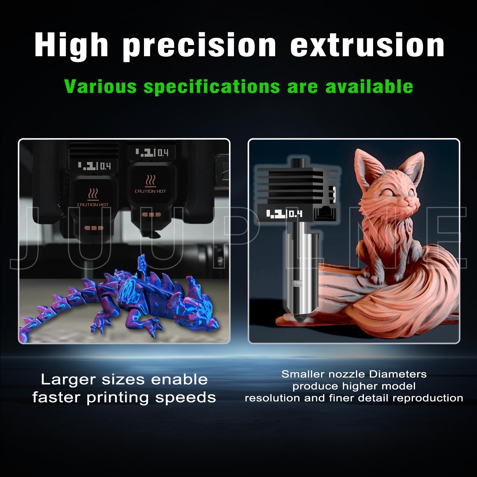 3 paquetes de 0,2 mm + 0,4 mm + 0,6 mm Hotend kit para bambú lab P2S/H2D/H2S/H2C, extrusora incluye boquilla de acero endurecido y bloque de calor electrochapado para accesorios de impresora 3D de
