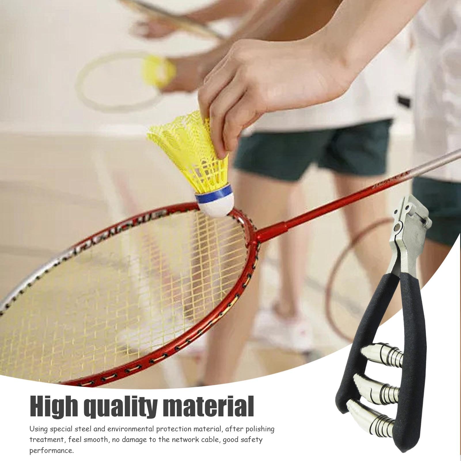 Pince à Corder Raquette De Tennis En Acier Inoxydable - 10x4.5x4cm - Neuf