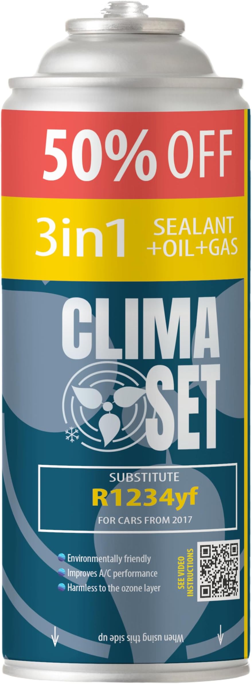 ClimaSet 3in1 R1234yf air conditioning refill - 1x235 g - Air conditioning - ...