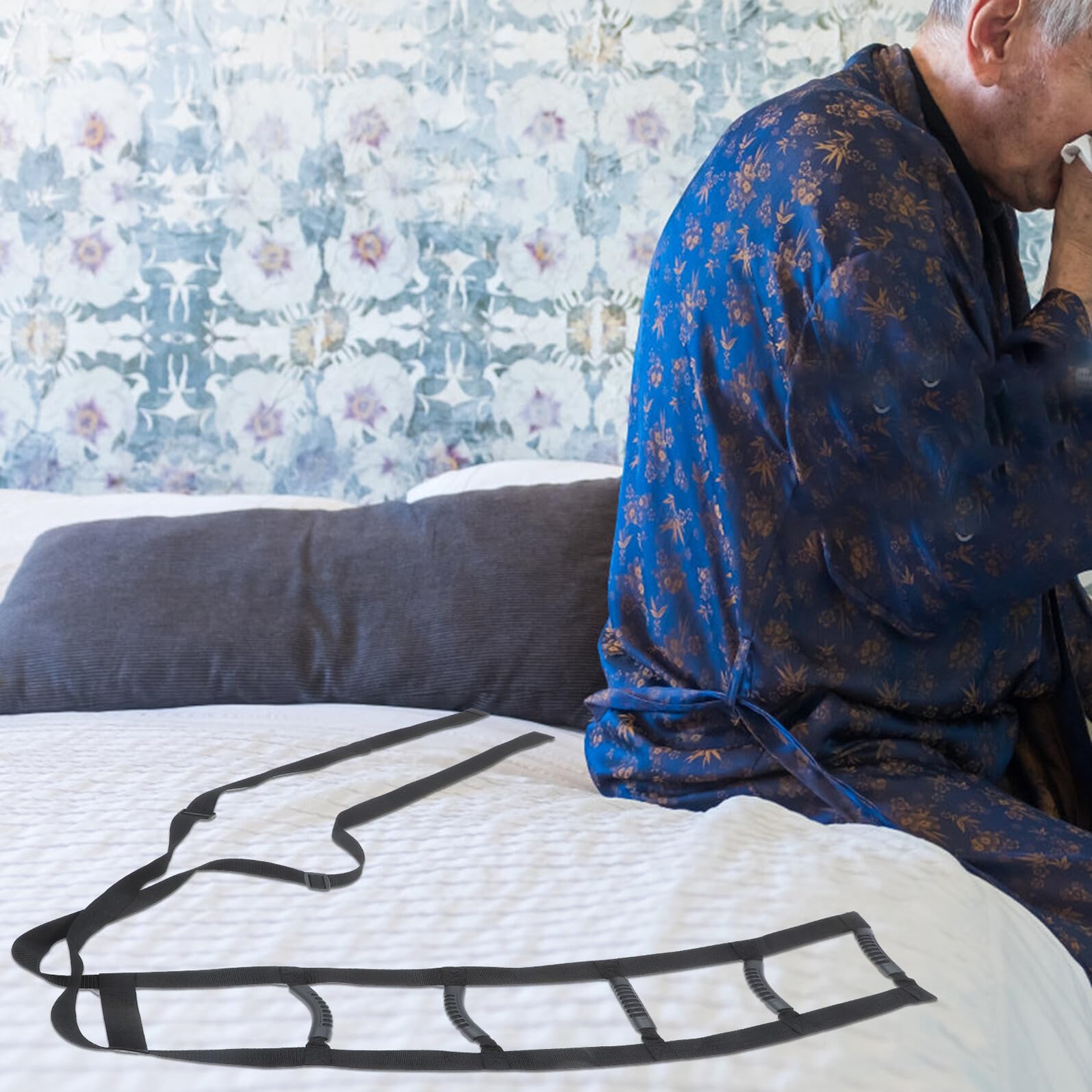 Scaletta da Letto Assistente con Impugnature Ergonomiche Supporto Sicuro per Anziani e Persone con Forza Limitata Facile da Installare e Rimuovere Accessorio Ausilio per Alzarsi