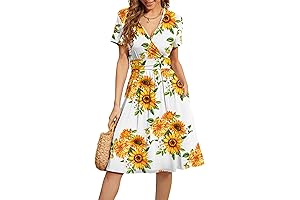 Women's Casual Sunflower Dresses