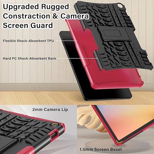 Miniatura 6 de ROISKIN Funda resistente a prueba de golpes de doble capa para tablet 10 2023 de 13 generación, no para iPad Samsung de 10 pulgadas