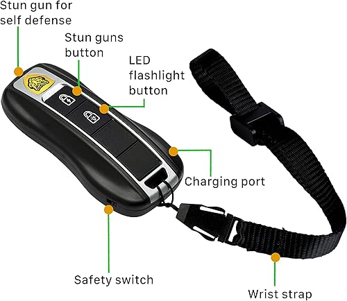 Miniatura 5 de Pistolas de aturdimiento recargables con linterna LED, pistola de aturdimiento recargable para mujer