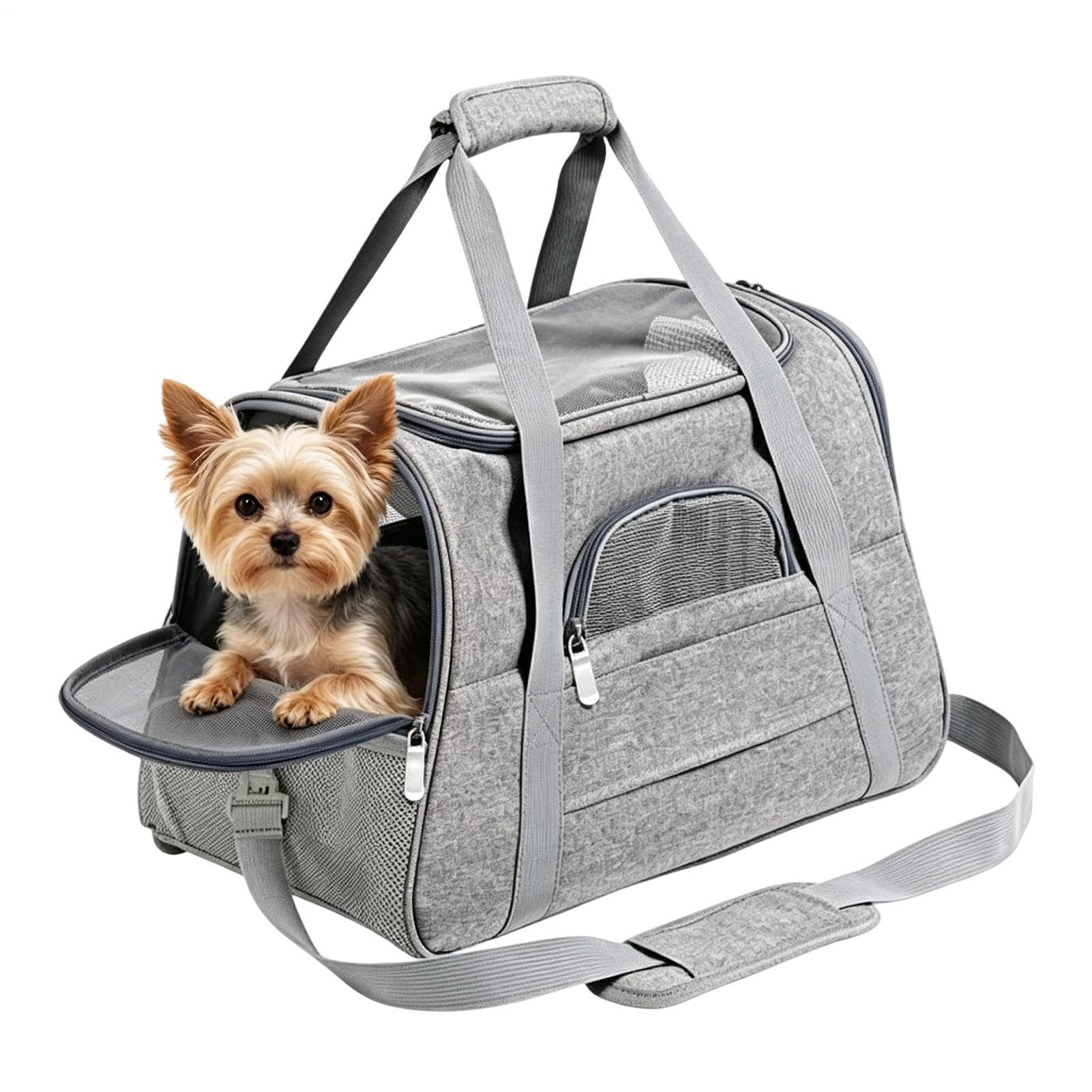 Borsa da Trasporto per Gatti Morbido da Piccoli Animali | Trasportino A Spalla da Cuccioli Per Viaggi Vacanze Passeggiate Escursioni Viaggi Uscite Fuori Porta Campeggio Picnic