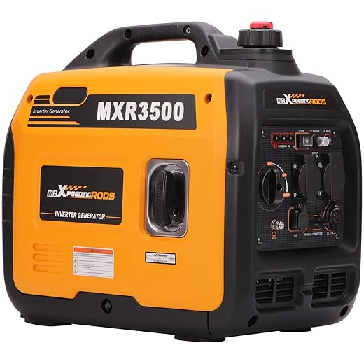 maXpeedingrods 3300W Silent Inverter Gasoline Electrogene with USB Sockets and 230V Electric Generator 4 Stroke Generator Lightweight Emergency for Caravans, Garage, Garden, Camping