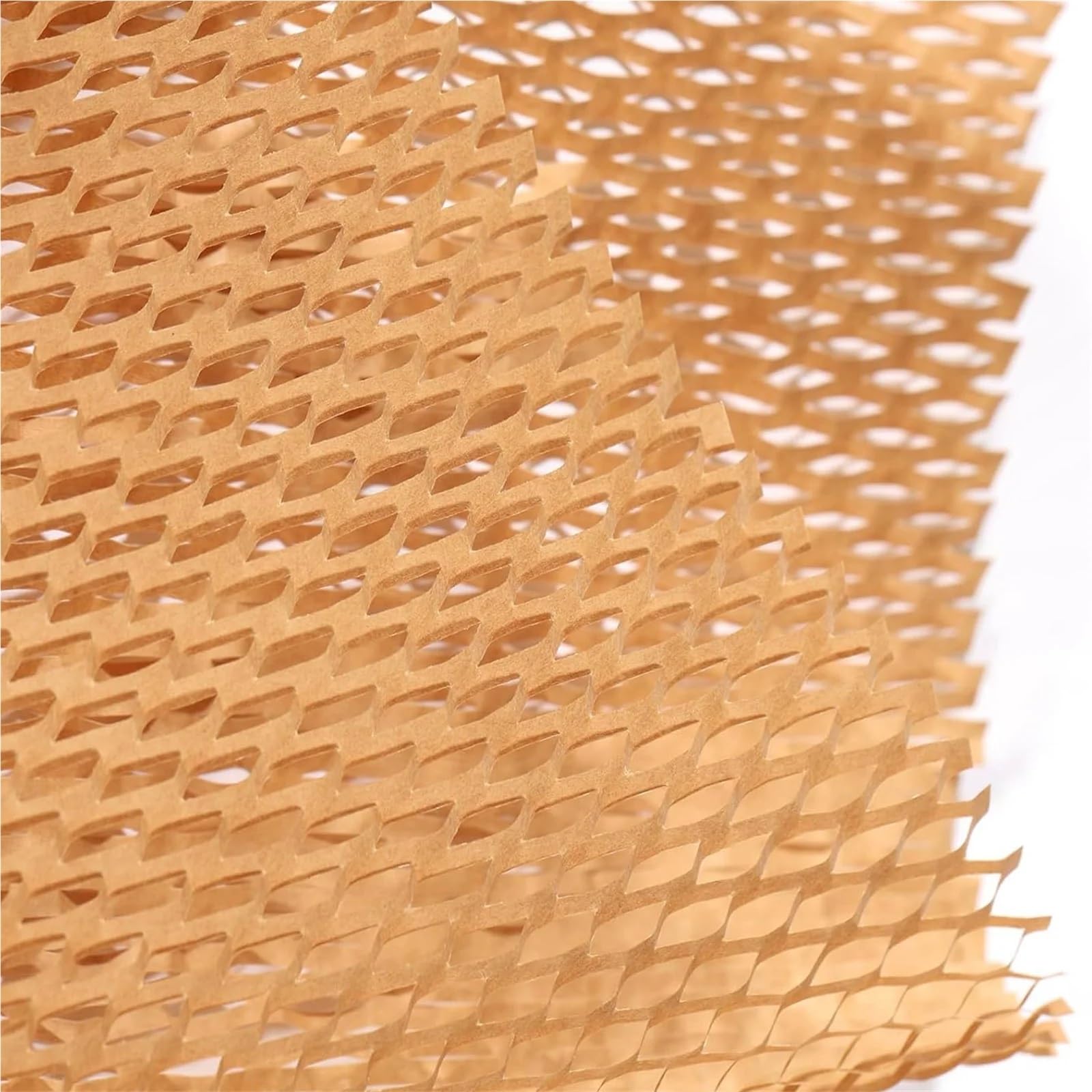 Papierowa rolka do pakowania o strukturze plastra miodu | Brązowy 38 cm x 40 m Do pakowania delikatnych przedmiotów: Folia amortyzująca o strukturze plastra miodu