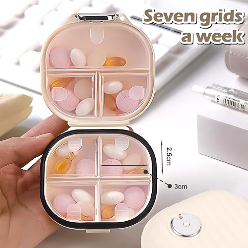 Miniatura 3 de Travel Essentials - Organizador de pastillas, contenedor de píldoras, portátil, semanal, viajes de negocios, uso diario, rastreador de pastillas,