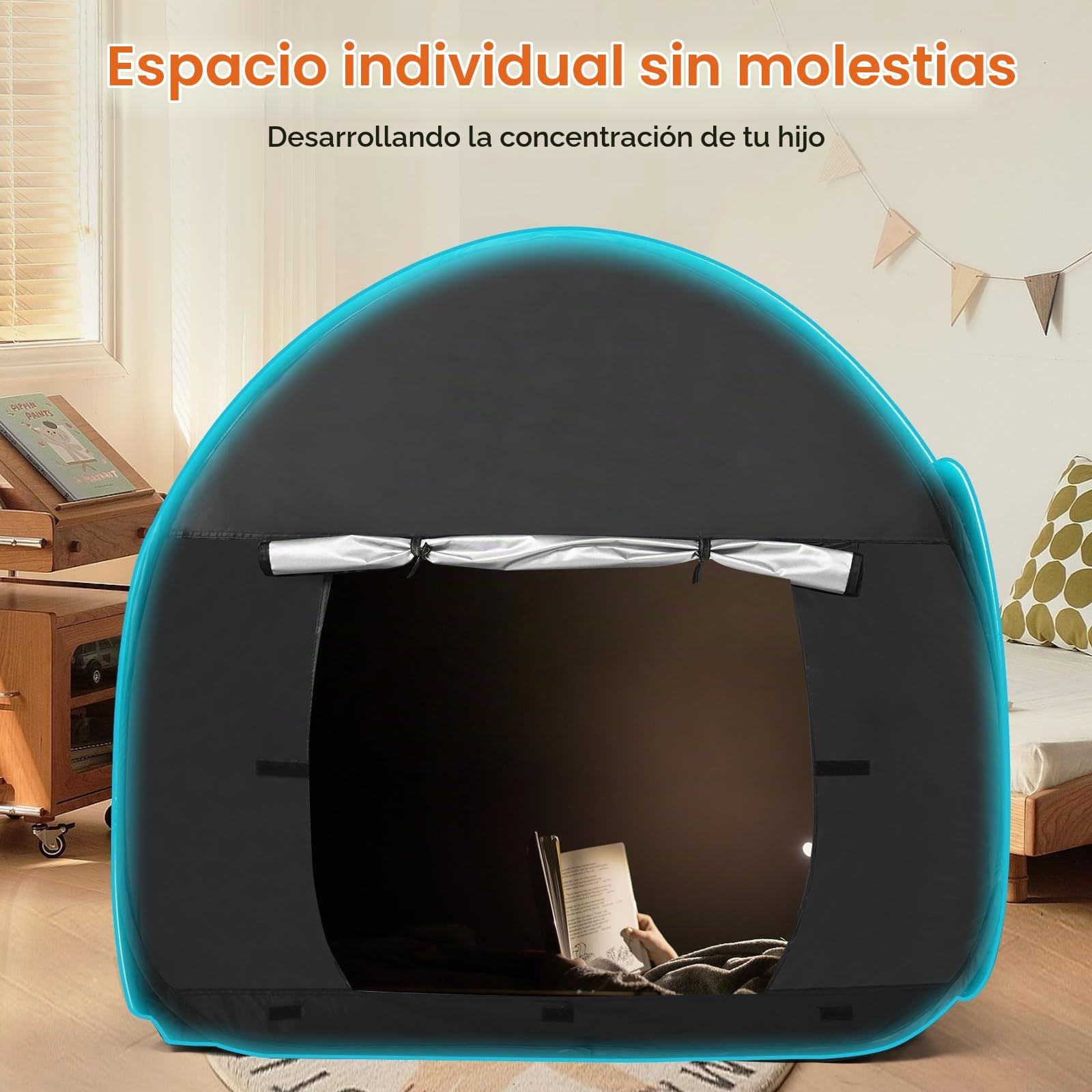 120cm Tienda de campaña emergente para niños Interior al Aire Libre Carpa de jardín para niños Jugando Tienda Campaña Infantil para Autismo Regalo Juguetes Tienda sensorial para niño