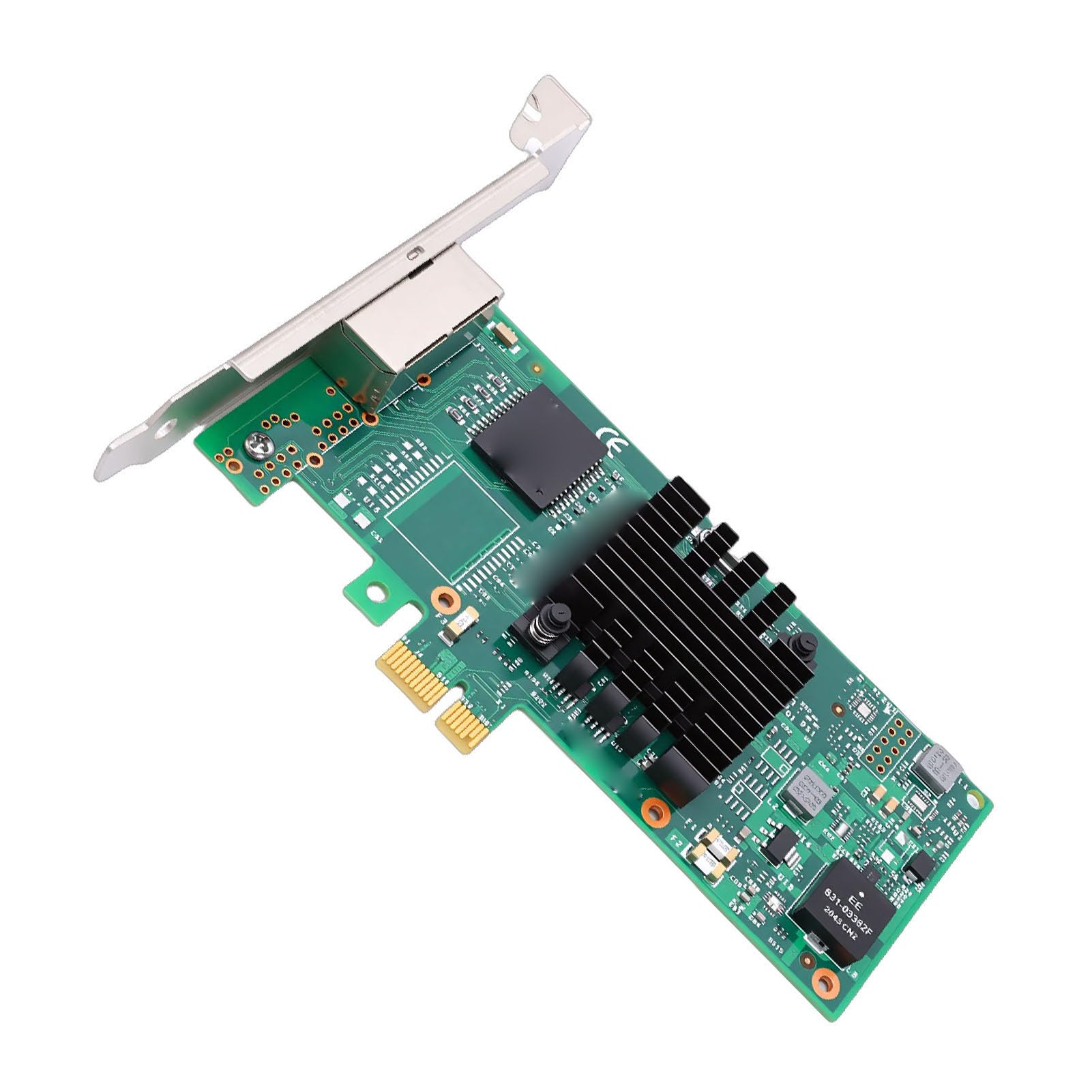 Aramox Scheda di Rete PCIe Gigabit Ethernet Adattatore PCB Doppie Porte RJ45 1GbE PCIe 2.0 X1 per Server Desktop Storage e PC Industriali