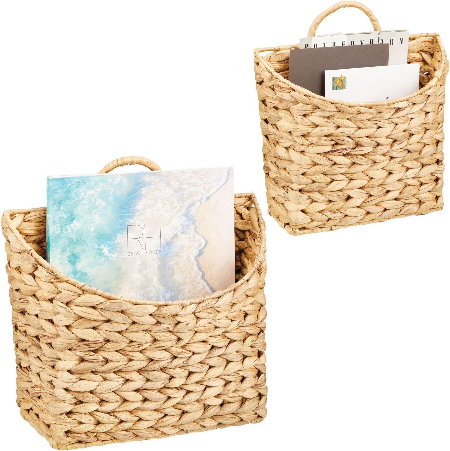 Jute Onion Basket Hanging for Pantry with Wooden hook