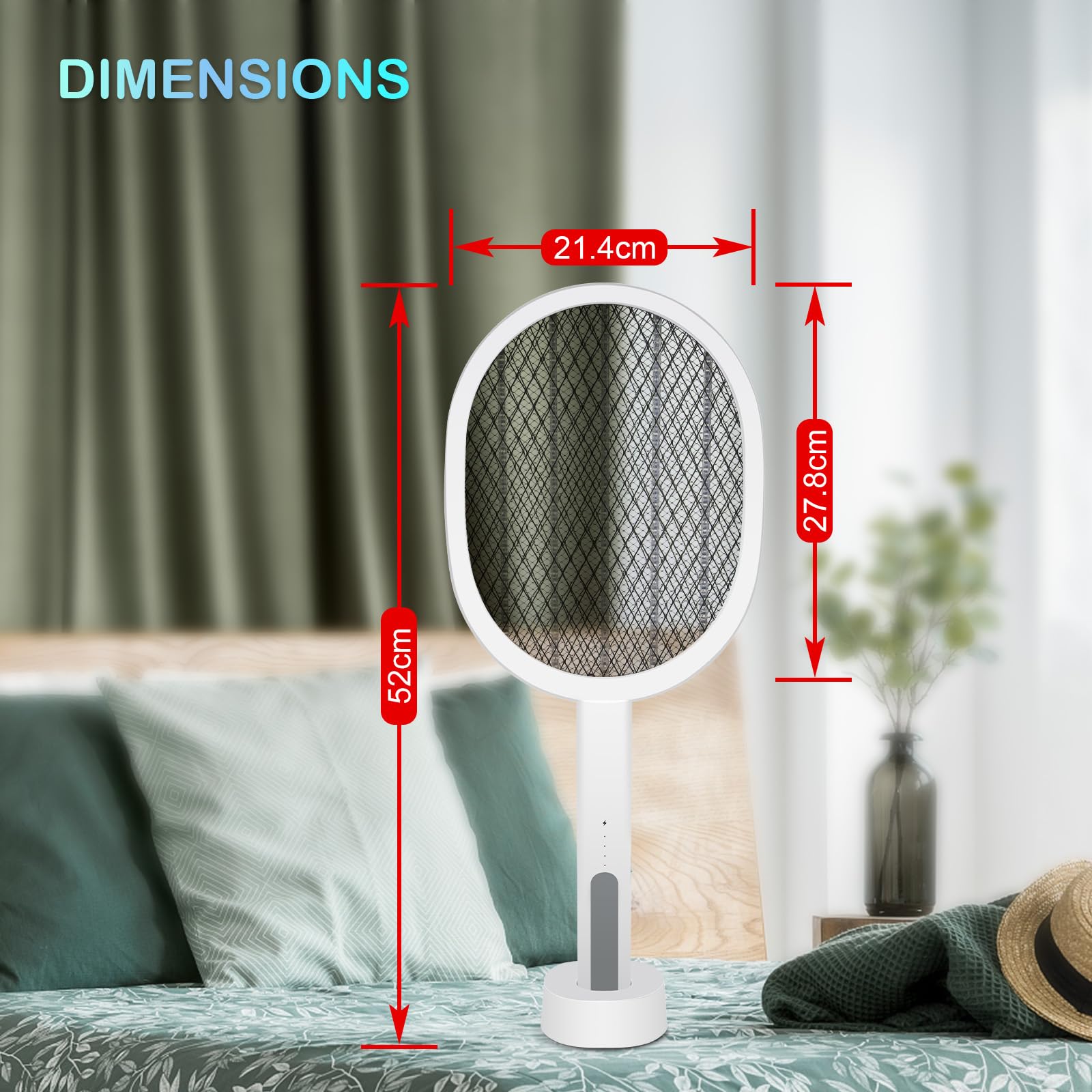 Raquette Anti Moustique Électrique 3000V, Lot de 2 | USB Rechargeable, Lampe LED, Pour Intérieur et Jardin