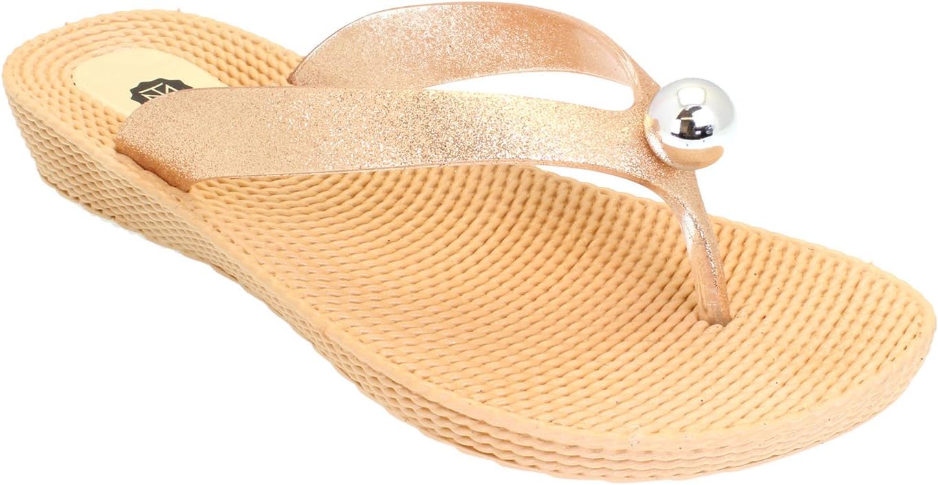Thea Womens Soft Comfortable Rubber Sole Thong Sandals - Beach Sandals Available in Black, Gold and Silver Sizes 3 UK - 8 UK