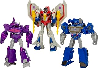 Transformers Decepticon Commander 3-Pack: Starscream, Shockwave & Soundwave 5-Inch Converting Action Figures for Kids 6+