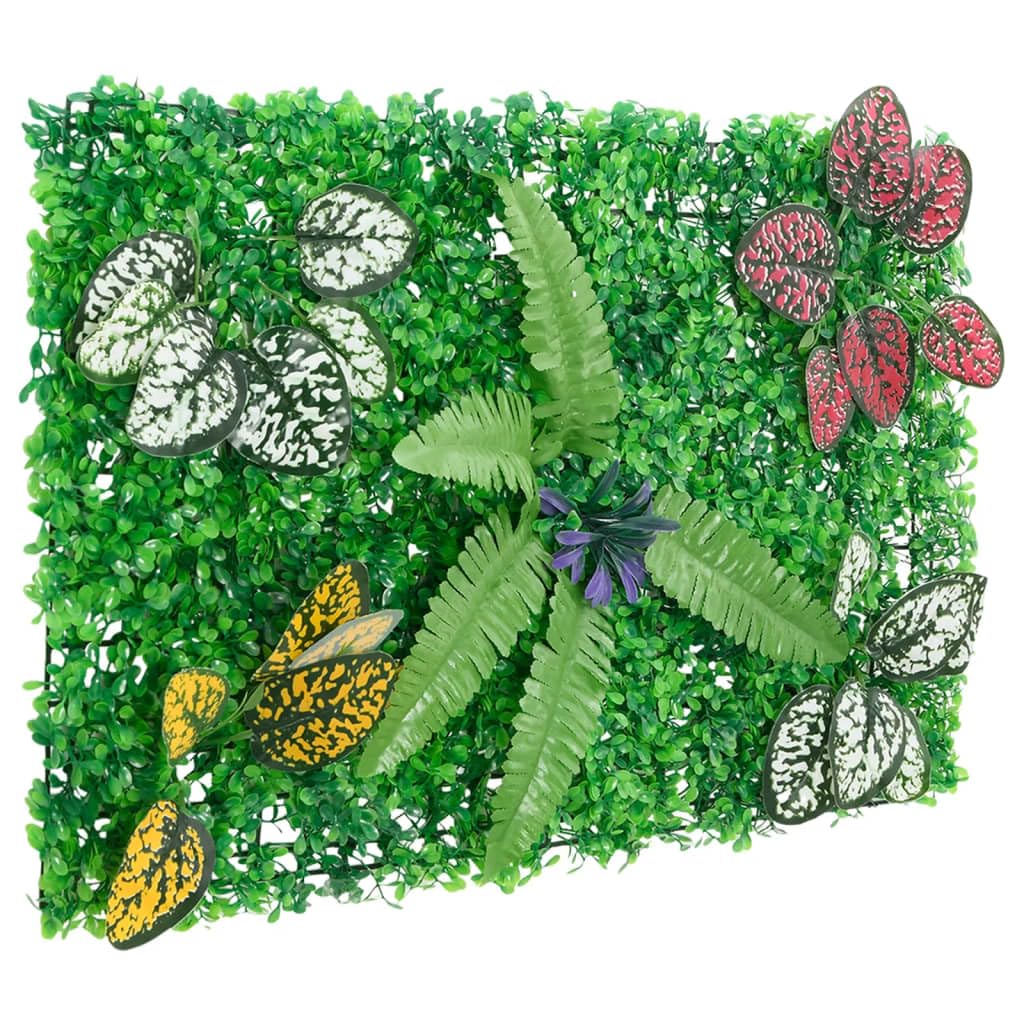 Ochrona prywatności, sztuczny żywopłot, zestaw 24 sztuk, 40 x 60 cm, sztuczne rośliny do ogrodu, na ogrodzenie, balkon, ścianę, mata maskująca zielona