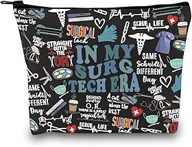Bolsa de maquiagem Surgical Tech – In My Surg Tech Bag Presente para tecnólogo cirúrgico, enfermeiro de cirurgia, médico, cirurgião, Surg Tech Era preto