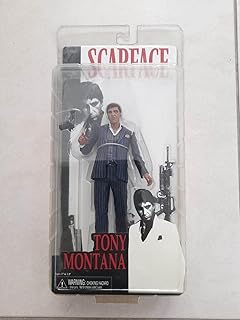 Neca NE42095 - Figura de Scarface (20 cm), color azul - Figura Scarface: Tony Montana Traje Azul