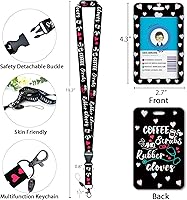 Vista 106 de Giancomics Black ID Badge Holder with Lanyard, Lanyards for ID Badges with Badge Reel Retractable Heavy Duty, Lanyard with ID Holder Keychain Clip