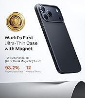 Vista 3 de TORRAS Funda magnética delgada para iPhone 17 PRO MAX, funda ultradelgada para teléfono 17 ProMax compatible con MagSafe, PC duro mate ligero