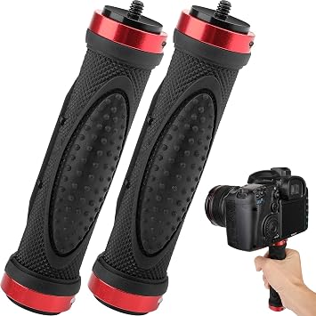 Camera Handle Grip Mount, ChromLives 1/4 Camera Stabilizer, DSLR Top Handheld Grip with 1/4 Male Screw for Digital Video Camera Camcorder Action Camera LED Video Light Smartphone 2Pack