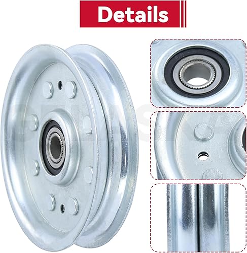 Miniatura 7 de GELASKA La polea tensora plana AM37249 reemplaza a John Deere AM37249, AM107468, AM37442, AM35862, M81677, eXmark 1-602501, 1-403009, Husqvarna