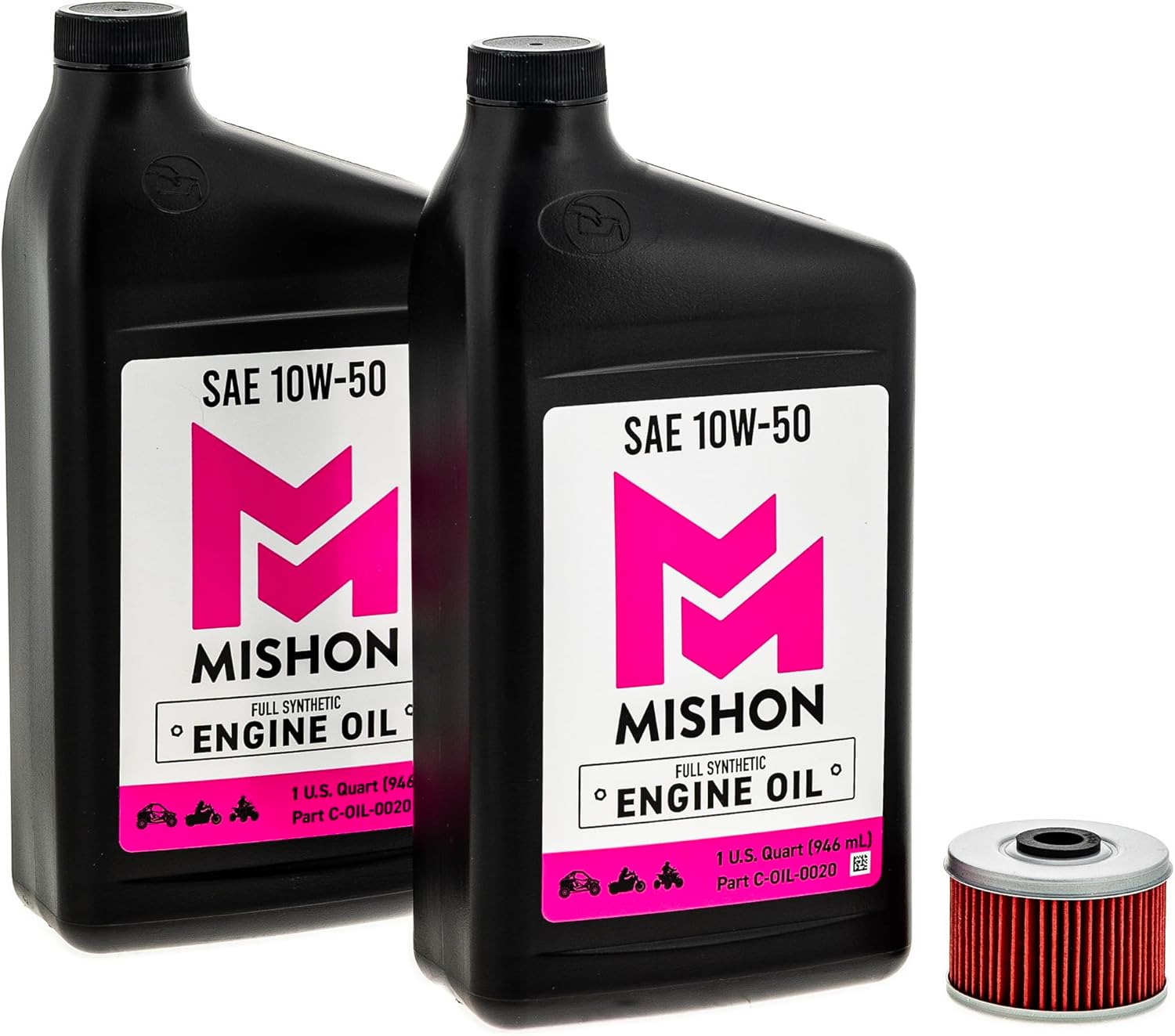 MISHON Engine 10W-50 Oil Change Kit for Kawasaki KLX110 KLX140G