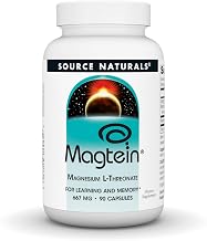 Source Naturals Magtein Magnesium L-Threonate 667mg Supports Focus, Mood, Healthy Memory, Cognitive Function, Sleep* - 90 Capsules