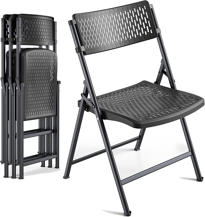 4-Pack Black Folding Chairs