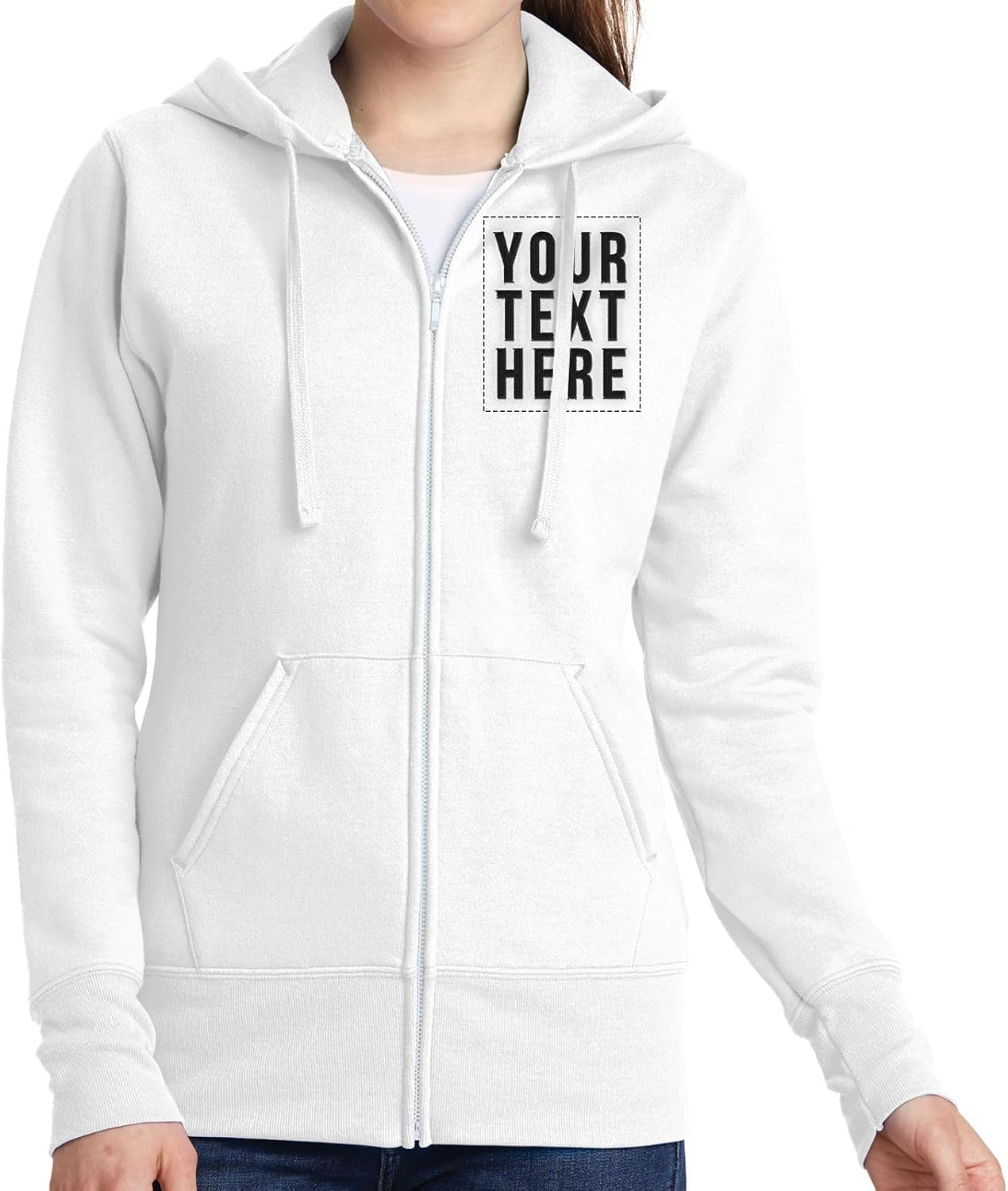 GotPrint Custom Embroidered Zip Up Hoodie | Personalized Embrodiered Zip-Up Hoodies for Men, Women, Design Your Own Jacket