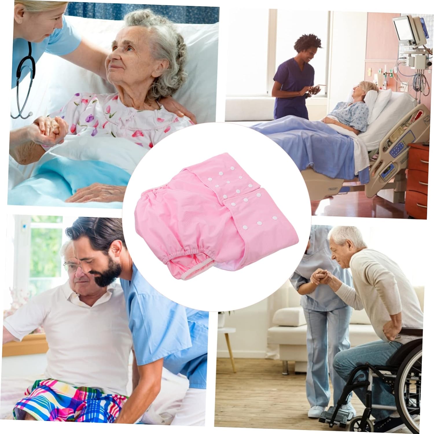 1pc Washable Adult Reusable Diaper and Leak Design for Gentle Breathable for Men Women and Elderly Use