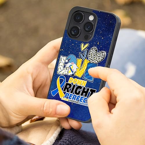 Miniatura 6 de Gnome Love Down Right Perfect Syndrome Awareness - Funda para iPhone 16 16E 15 14 13 12 11 Pro Max XR S25 S24 S23 S22 S21 FE Ultra Plus Note 20 A16