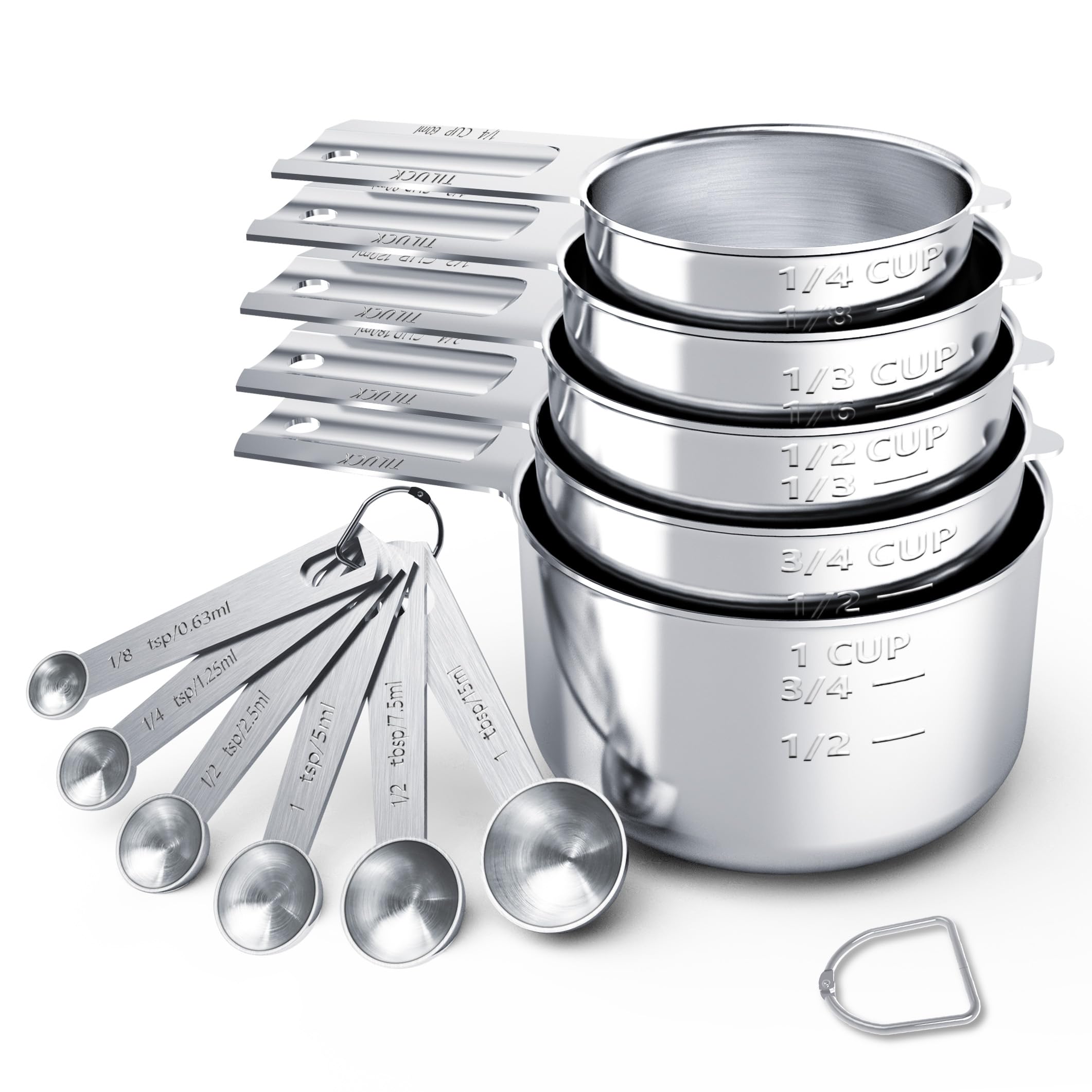 TILUCK Stainless Steel Measuring Cups & Spoons Set, Cups and Spoons,Kitchen Gadgets for Cooking & Baking (11)