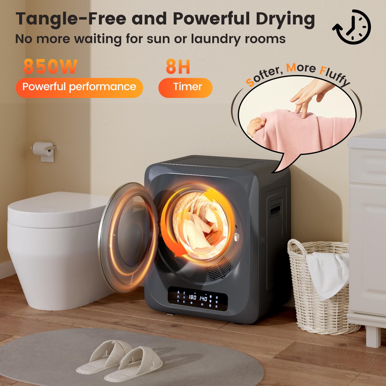 Amazon.com: VCJ Portable Dryer for Laundry, 12lbs Clothes Dryer