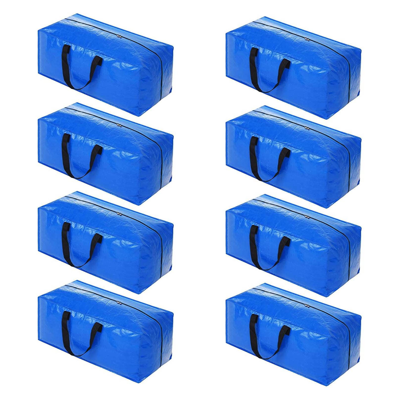 YZK 8pz Grandi Borse Trasloco, scatole per traslochi di grandi dimensioni per uso intensivo, scatole di imballaggio forti per traslochi, borse per traslochi, resistenti all'acqua, salvaspazio(Blu)